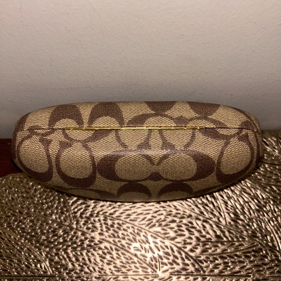 Coach Signature Brown Eyeglasses Sunglasses Case w/ Cloth - Picture 4 of 4